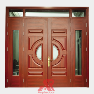 Cửa Thép Vân Gỗ 4 Cánh Lệch A41-K.H2K-K