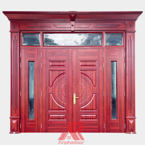 Cửa Thép Vân Gỗ 4 Cánh Lệch A41-K.H3-K