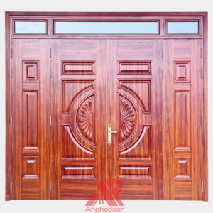 Cửa Thép Vân Gỗ 4 Cánh Lệch A41-K.H4-H1B